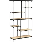 vidaXL Bibliothèque chêne sonoma 99x35,5x176 cm bois ingénierie acier