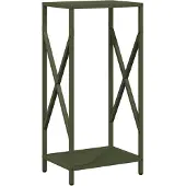vidaXL Étagère à bois de chauffage vert olive 34x25x70 cm Acier laminé à froid