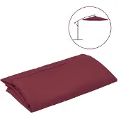 vidaXL Housse de rechange pour parasol Bordeaux rouge 350 cm