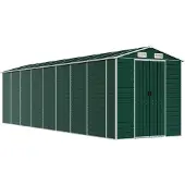vidaXL Abri de jardin vert 191x725x198 cm Acier galvanisé