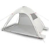 vidaXL Tente de plage Gris Imperméable