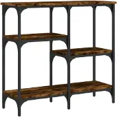 vidaXL Table console chêne fumé 80x29x75 cm bois d'ingénierie