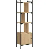 vidaXL Bibliothèque avec porte chêne sonoma 44,5x30x154,5 cm