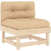 vidaXL Canapé central avec coussin en pin massif