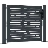 vidaXL Portail de jardin Anthracite 105x80 cm Acier Design carré