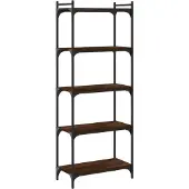 vidaXL Bibliothèque 5 Niveaux Chêne Marron 60x30x154cm Bois Ingénierie