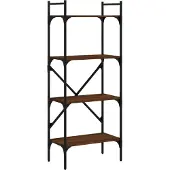 vidaXL Bibliothèque à 4 niveaux chêne marron 56x31,5x138,5 cm