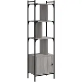 vidaXL Bibliothèque avec porte sonoma gris 44,5x30x154,5 cm