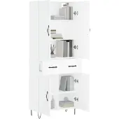 vidaXL Highboard blanc 69,5x34x180 cm Bois composite