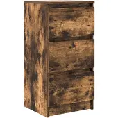 vidaXL Sideboard chêne fumé 37,5x35x76 cm bois composite