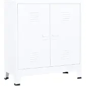 vidaXL Coffre de rangement industriel Blanc 90x40x100 cm Acier
