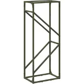 vidaXL Étagère à bois de chauffage vert olive 40x25x100 cm Acier laminé à froid