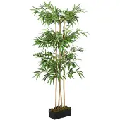 vidaXL Bambou artificiel 988 feuilles 150 cm vert
