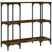 vidaXL Table console chêne fumé 102x35x90 cm bois d'ingénierie