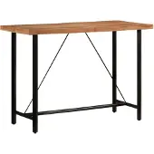 vidaXL Table de bar 150x70x107 cm bois massif acacia et fer