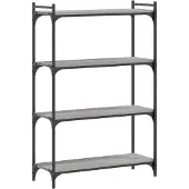 vidaXL Bibliothèque à 4 niveaux sonoma gris 80x30x120 cm