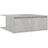 vidaXL Table basse gris béton 80x80x31 cm Bois composite