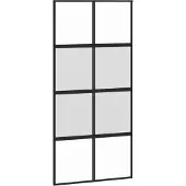 vidaXL Porte coulissante noire 102,5x205 cm verre trempé et aluminium