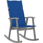 vidaXL Chaise à bascule avec support Gris Bois massif Acacia