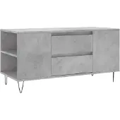 vidaXL Table basse gris béton 102x44,5x50 cm Bois composite