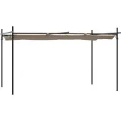 vidaXL Pergola avec toit coulissant Taupe 395x292x230 cm