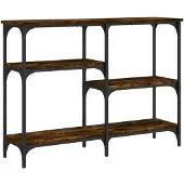 vidaXL Table console chêne fumé 102x29x75 cm bois d'ingénierie