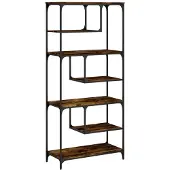 vidaXL Bibliothèque chêne fumé 81x36x176 cm bois d'ingénierie