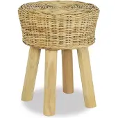 vidaXL Tabouret de bar en rotin naturel
