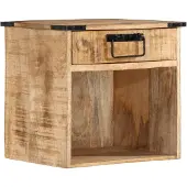 vidaXL Table de chevet 40x30x37 cm bois de manguier massif