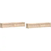 vidaXL Jardinières 2 pcs bois de pin massif