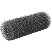 vidaXL Clôture en fil de fer acier avec revêtement PVC 25x0,5 m Gris