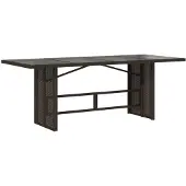 vidaXL Table de jardin avec plateau en verre brun 190x80x74 cm Poly rotin