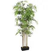 vidaXL Bambou artificiel 730 feuilles 120 cm vert