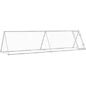 vidaXL Cage à poules argentée 400x105x91 cm Acier galvanisé