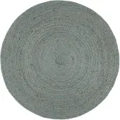 vidaXL Tapis fait à la main Jute Rond 180 cm Vert olive