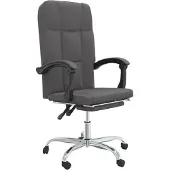 vidaXL Fauteuil inclinable de bureau Gris Similicuir