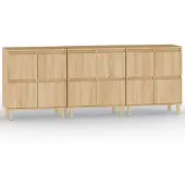 vidaXL Buffets 3 pcs Sonoma Oak 60x35x70 cm Bois reconstitué