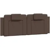vidaXL Coussin de tête de lit Marron 120 cm similicuir