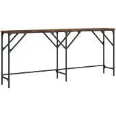 vidaXL Table console chêne fumé 180x29x75 cm bois d'ingénierie