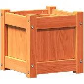 vidaXL Jardinière cire marron 31x31x31 cm bois de pin massif