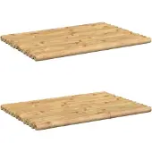 vidaXL Tapis de bain 2 pcs 50x35 cm bambou