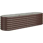 vidaXL Lit surélevé de jardin Acier galvanisé marron