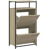 vidaXL Armoire à chaussures chêne sonoma 60x34x112cm bois d'ingénierie