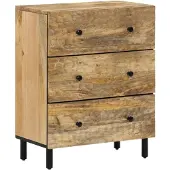 vidaXL Armoire d'appoint 60x33x75 cm bois massif mangue