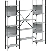 vidaXL Bibliothèque sonoma gris 155,5x24x166,5 cm bois d'ingénierie