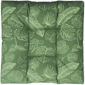 vidaXL Coussin de palette motif de feuilles 70x70x12 cm tissu