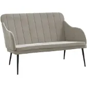 vidaXL Banc Gris clair 110x76x80 cm Velours