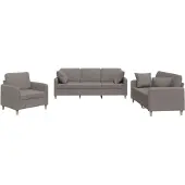 vidaXL Ensemble de canapés 3 pièces avec coussins Tissu Taupe
