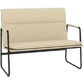 vidaXL Banc Crème 100x64x80 cm Tissu