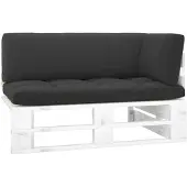 vidaXL Canapé d'angle d'extérieur palettes pin imprégné blanc